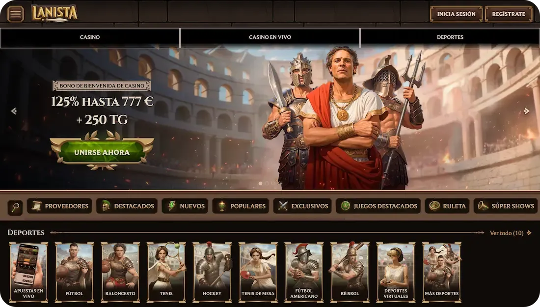 sitio web del casino lanista